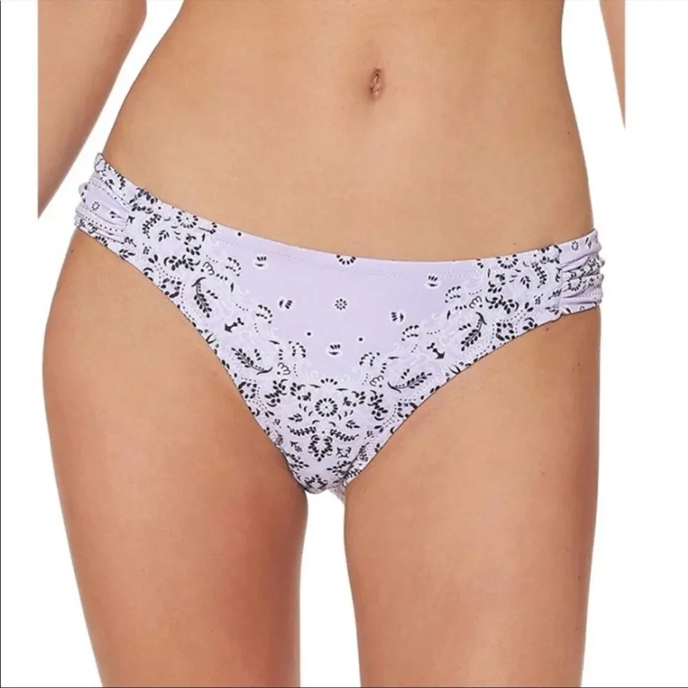 Jessica Simpson LAVENDER Side Shirred Swim Bottom